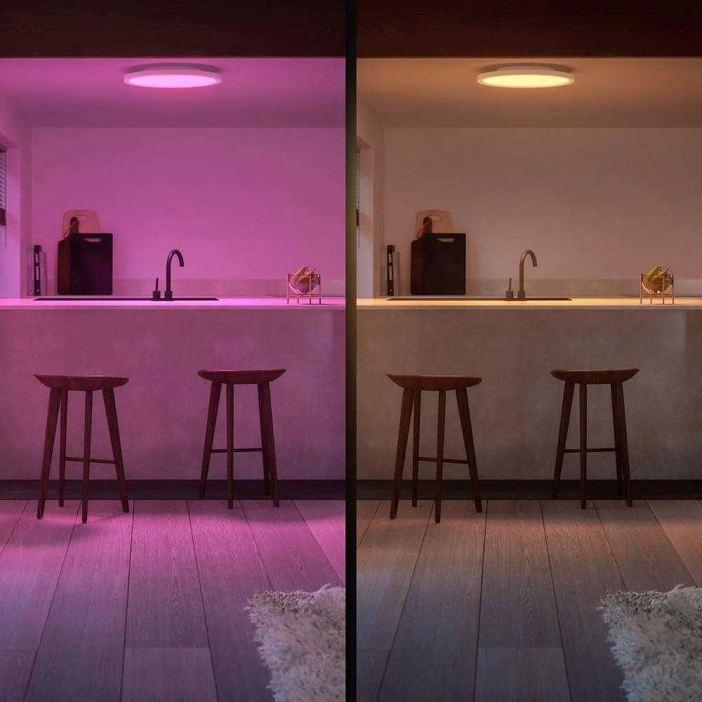 Lubinis šviestuvas Lampa sufitowa Signify Philips Hue Baltas & Col. Amb. Panel apvalus Surimu Baltas