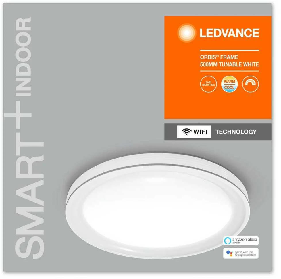 Lubinis šviestuvas Ledvance SMART+ WiFi Lubinis rėmelis Derinamas Baltas 32W 110° 3000-6500K 495mm, Baltas