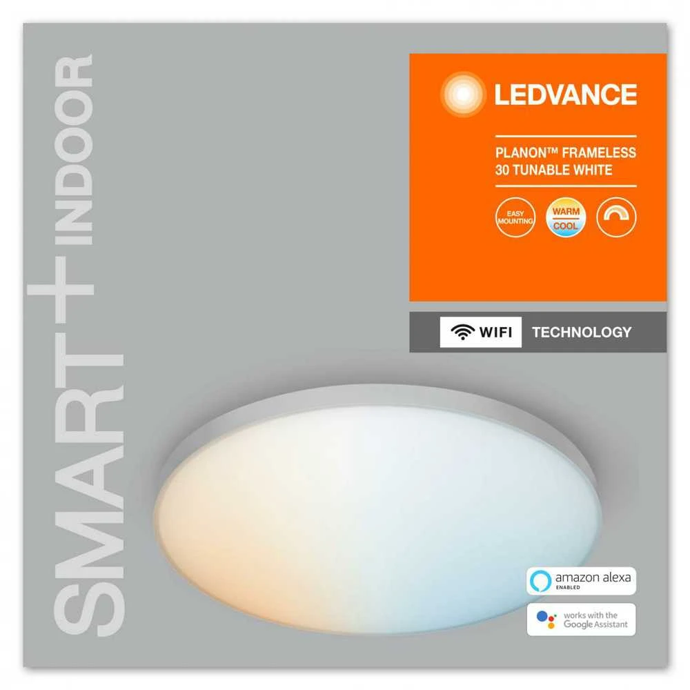 Ledvance SMART+ WiFi Planon berėmės apvalus derinamas Baltas 20W 110° 3000-6500K 300mm, Baltas | Ledvance | SMART+ WiFi Planon berėmė apvalus derinamas Baltas 20W 110° 3000-6500K | 20 W | Derinamas Baltas 3000-6500K | Bevielis internetas