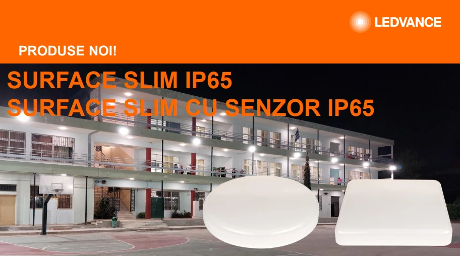 Sieninis šviestuvas Ledvance 19W LED plafonas SLIM, apvalus, baltas, 4000K, IP65, su judesio davikliu