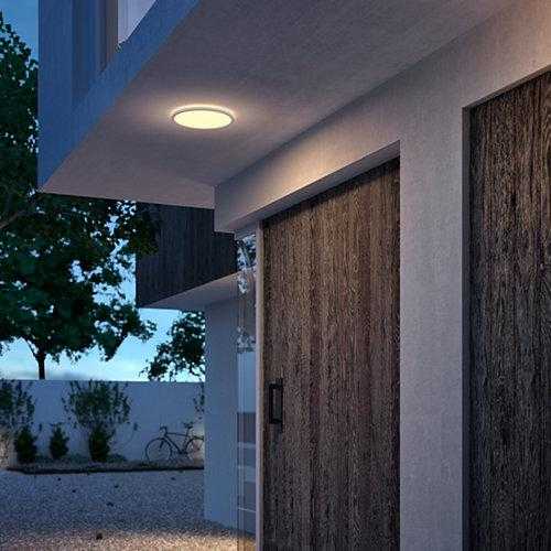 Lampa sufitowa Helios Philips Superslim Ceiling 15W 2700K IP54 juoda