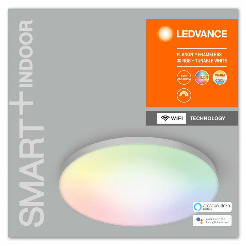 Ledvance 20W paviršinė panelė SMART + WIFI, balta, 3000…6500K