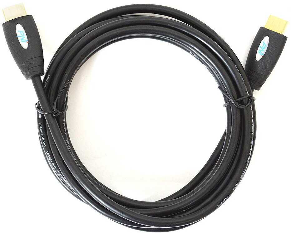 PNI H300 didelės spartos 1.4V HDMI laidas, kištukinis, Ethernet, paauksuotas, 3m