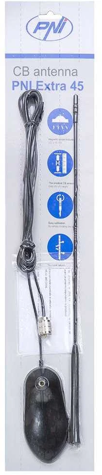PNI Extra 45 CB Antenna Neodymium magnet Juodas