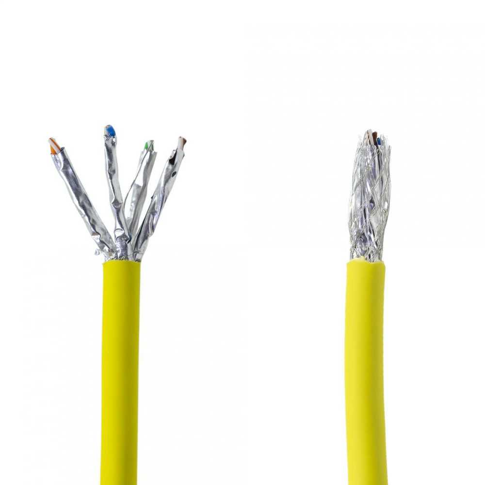 S/FTP CAT7 PNI SF07 kabelis, 10Gbps, 1000MHz, internetui ir stebėjimo sistemoms, 305m ritė, varinis