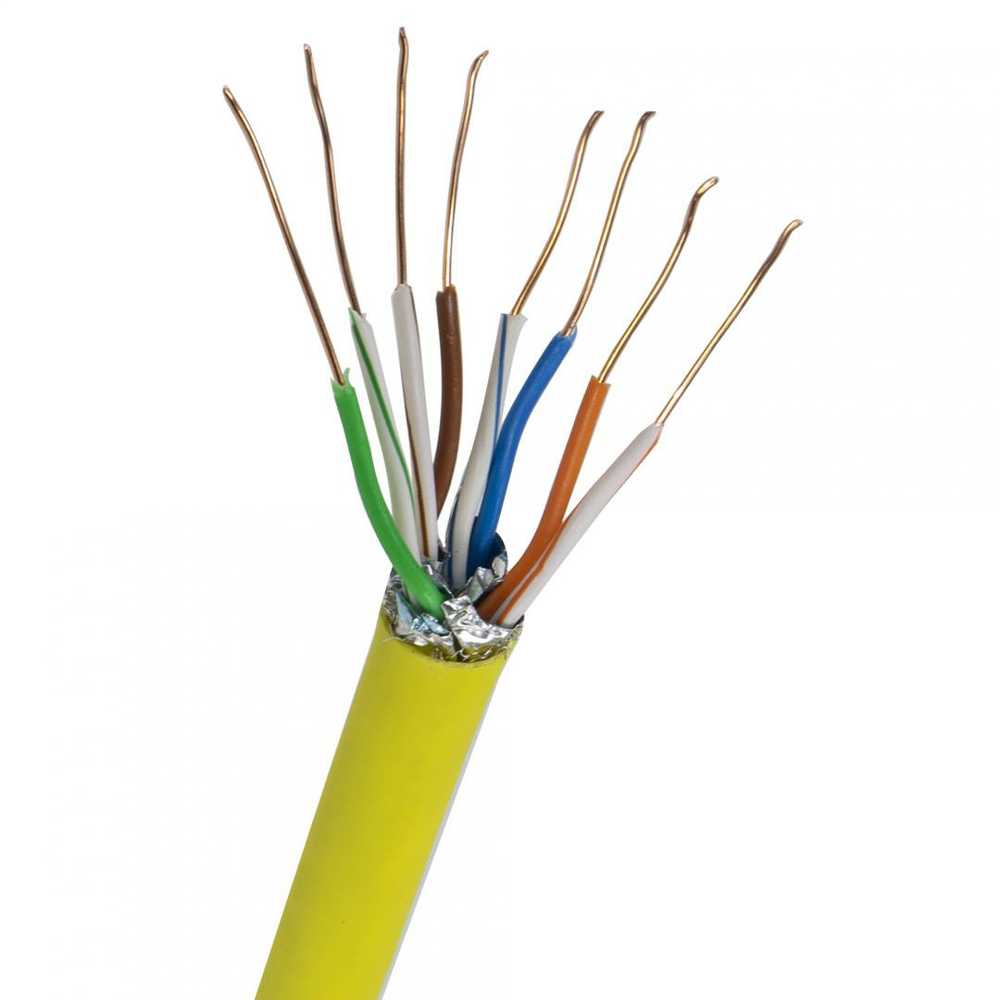 S/FTP CAT7 PNI SF07 kabelis, 10Gbps, 1000MHz, internetui ir stebėjimo sistemoms, 305m ritė, varinis