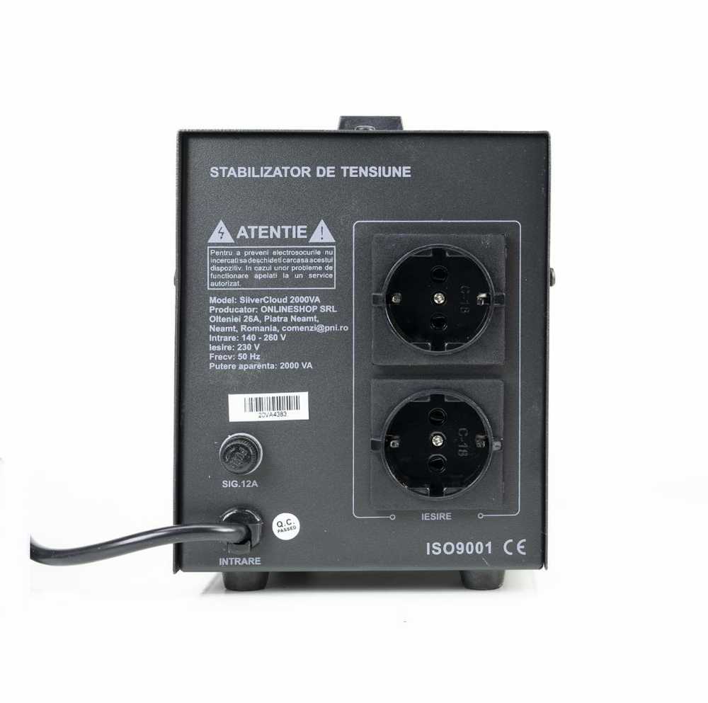 Įtampos stabilizatorius SilverCloud 2000VA 1200W