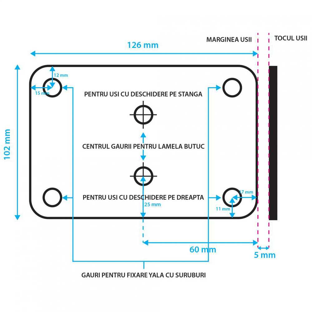 PNI H1073A elektromagnetinė sklendė iš plieno su „Fail Secure“ funkcija, NO