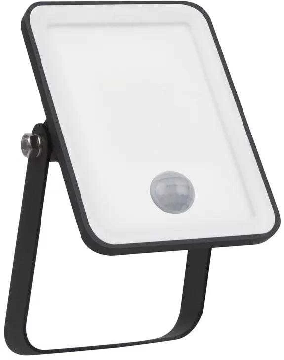 Ledvance 10W LED prožektorius ESSENTIALS, juodas, 4000K, su judesio davikliu