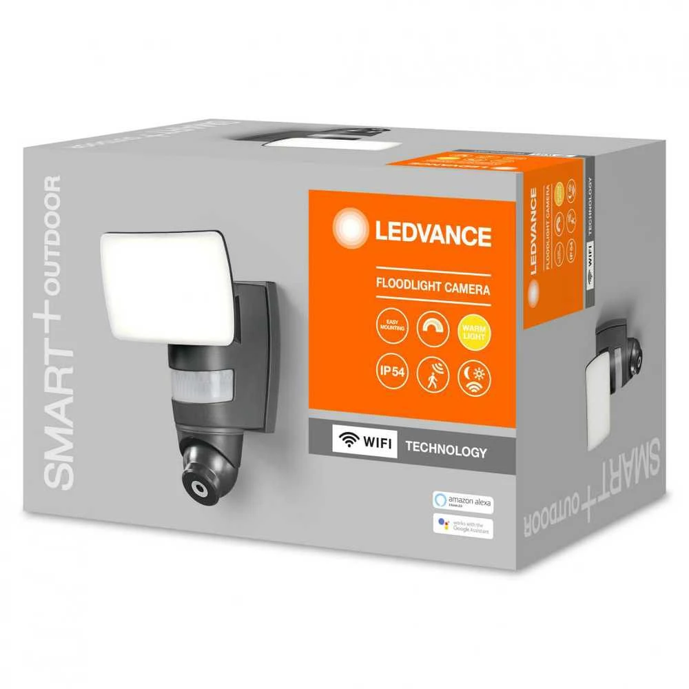 24W LED prožektorius LEDVANCE SMART + CAMERA, juodas, 3000K