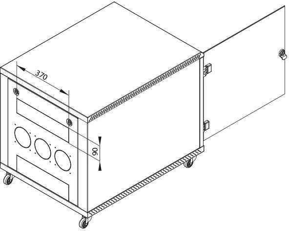 Triton RCA-12-A61-CAX-A1 stovo spintelė 12U laisvai stovinti