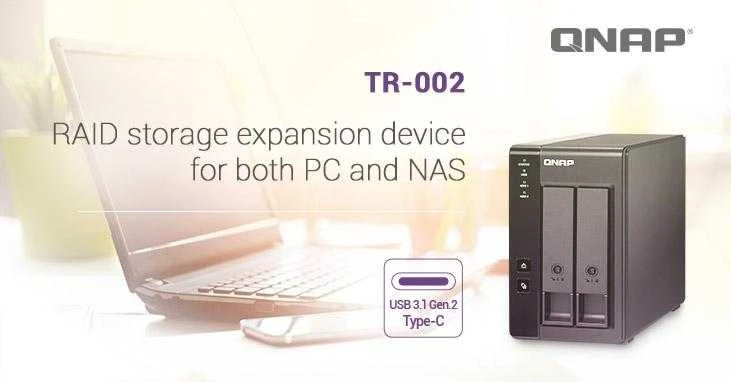 Serveris QNAP TR-002 diskų masyvas Juoda