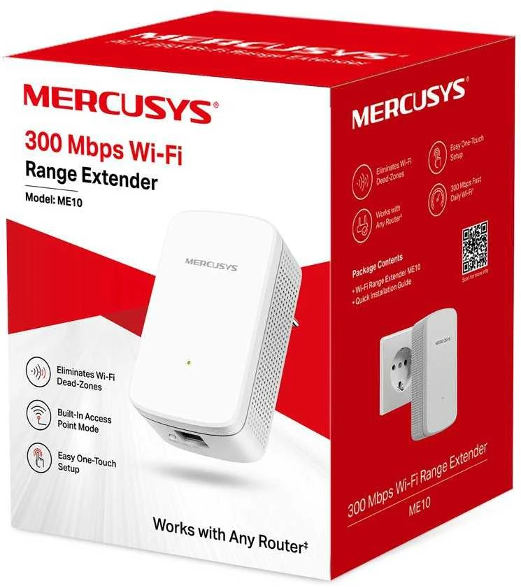 Maršrutizatorius MERCUSYS RANGE EXTENDER 300MBPS ME10 (ME10)