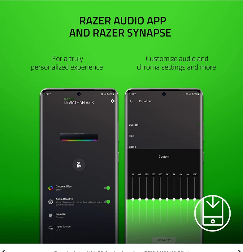 Razer Leviathan V2 X, juodos spalvos