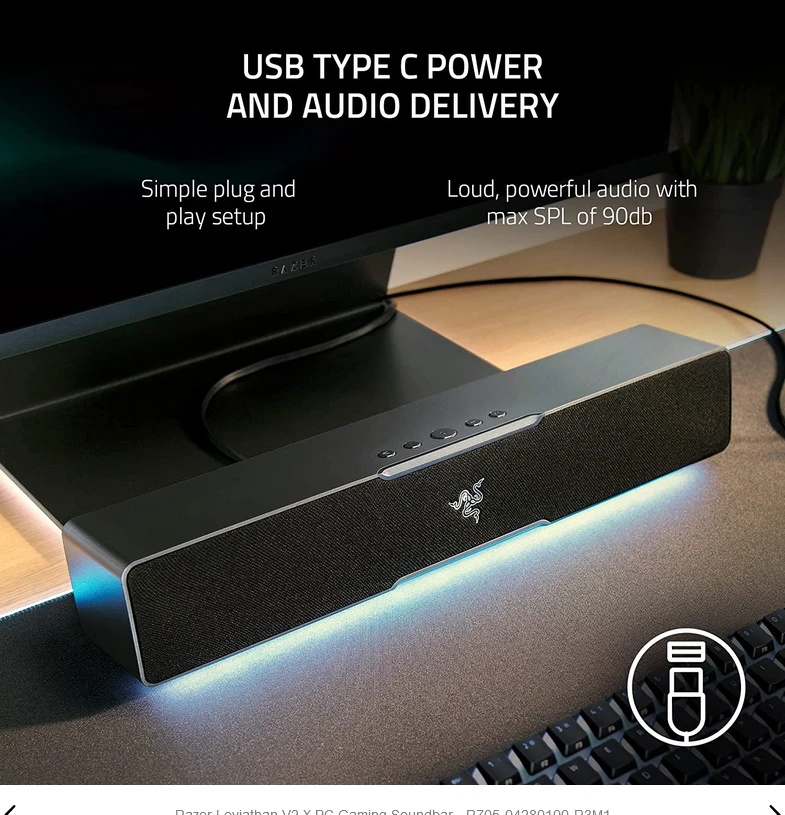 Razer Leviathan V2 X, juodos spalvos