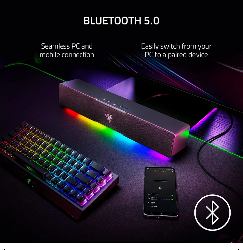 Razer Leviathan V2 X, juodos spalvos