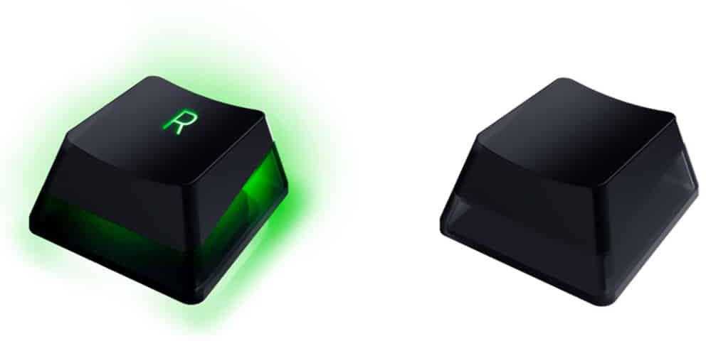 Razer Phantom Keycap Upgrade Set Black, pakaitiniai klavišai klaviatūrai, Juodi