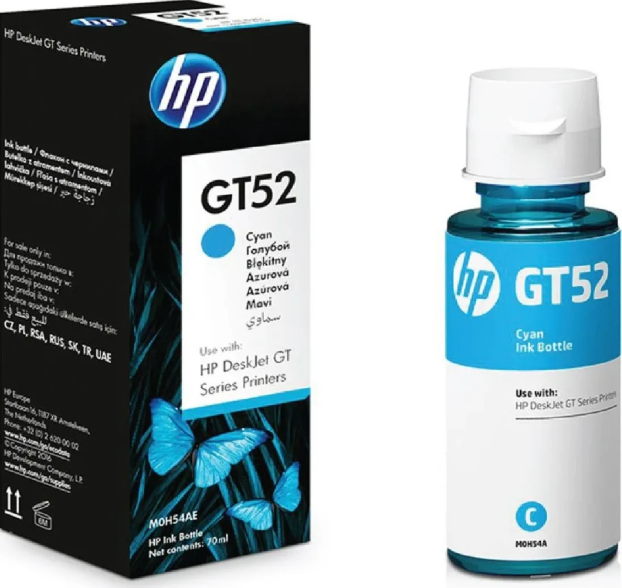 Hewlett Packard (HP) HP GT52 originalus, žalsvai mėlynas rašalo butelis