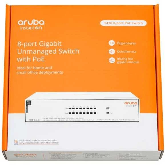 Šakotuvas Hewlett Packard (HP) HPE Aruba Instant On 1430 nevaldomas 8G