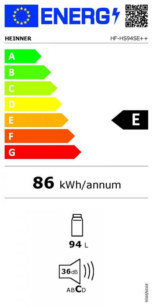 Šaldytuvas FRIGIDER HEINNER HF-HS94SE++