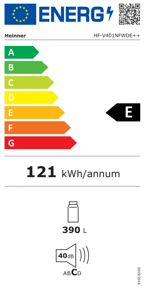 Šaldiklis FRIGIDER HEINNER HF-V401NFWDE++
