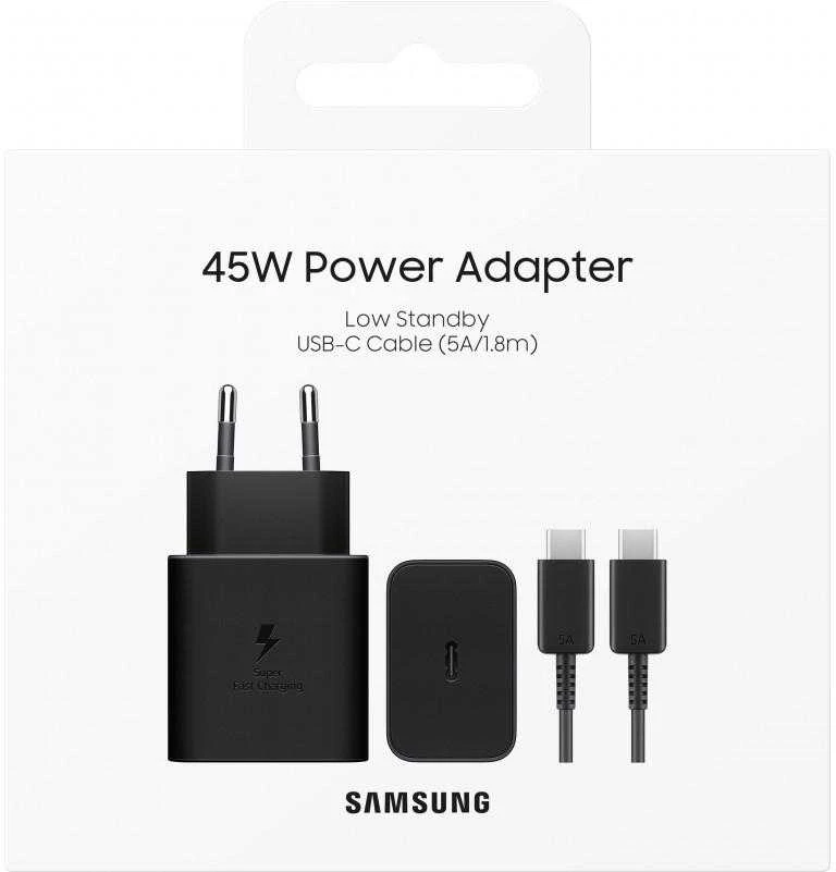 Samsung PD 45W Type-C sieninis pakrovėjas (su laidu) Juodas
