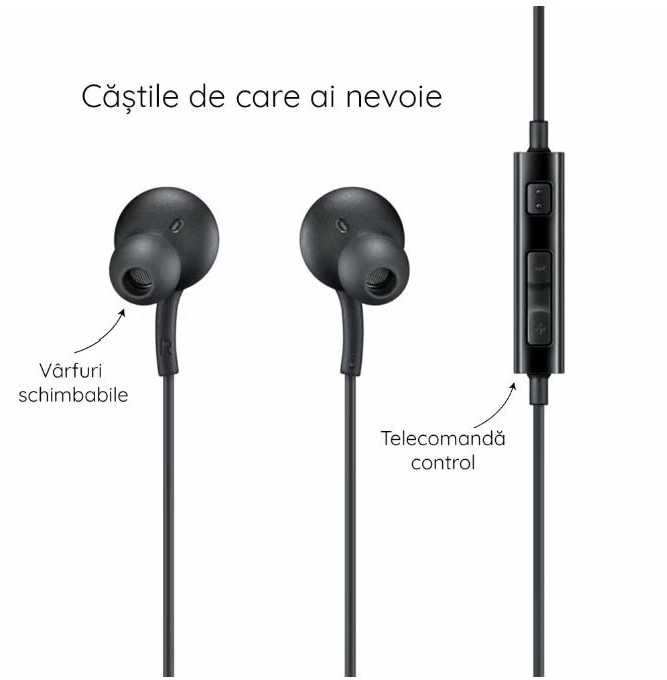 Ausinės Samsung EO-IA500 In-Ear 3,5mm, Juodos