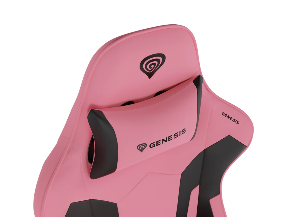 Genesis Gaming Chair Nitro 720 Atlošo apmušalų medžiaga: Eko oda, Sėdynės apmušalų medžiaga: Eko oda, Pagrindo medžiaga: Metalas, Ratukų medžiaga: Nailonas su CareGlide danga | Juodas/Rožinė