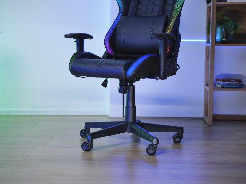 Žaidimų kėdė Trust GXT 716 Rizza RGB LED Illuminated Gaming Chair, Juoda, 23845