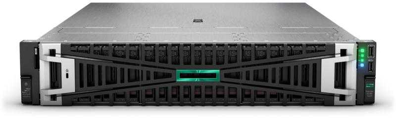 HPE „ProLiant DL385 Gen11 9124“ 3,0 GHz 16c 64 GB-R 8SFF MR408i-o 2 x 480 GB SATA SSD 2 x 1000 W PS ES serveris