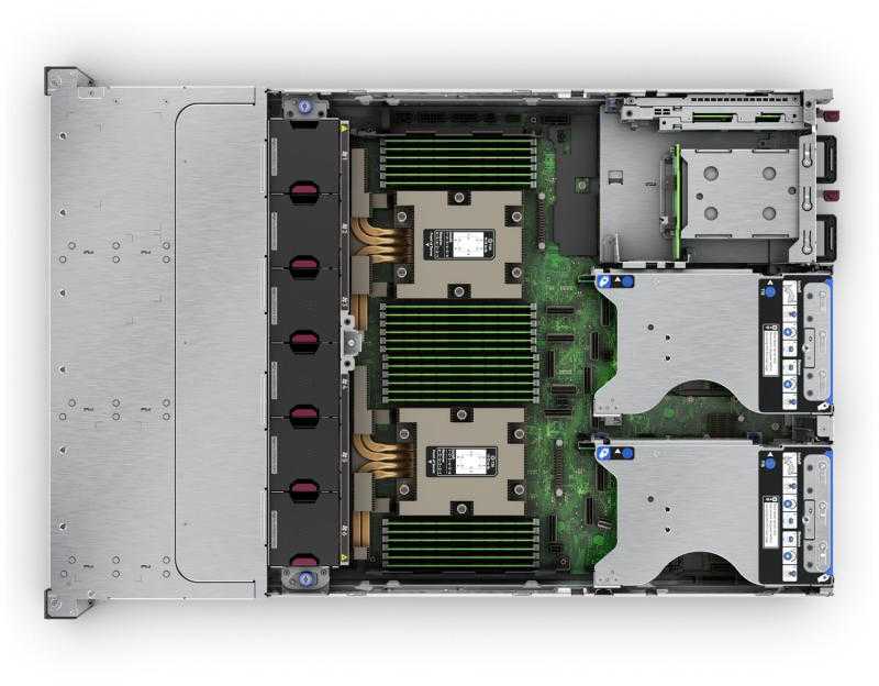 HPE „ProLiant DL385 Gen11 9124“ 3,0 GHz 16c 64 GB-R 8SFF MR408i-o 2 x 480 GB SATA SSD 2 x 1000 W PS ES serveris