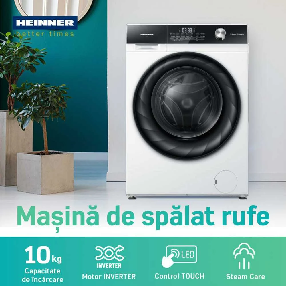 Skalbimo mašina HEINNER HWM-H1014IVKA+++