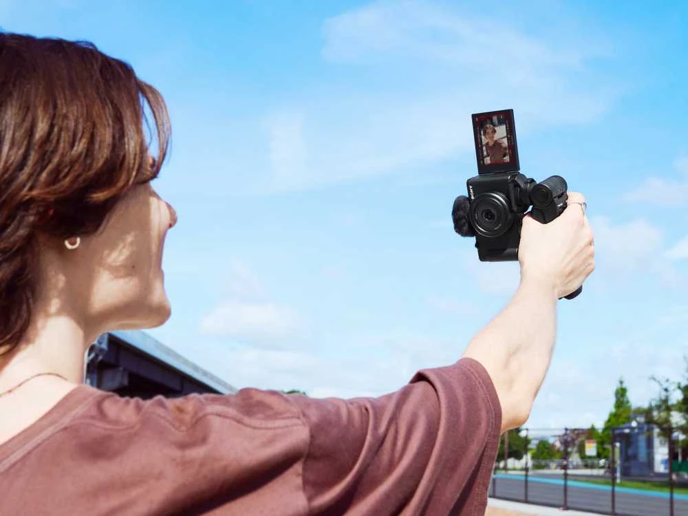 Kamera „Sony ZV-1F Vlog“.