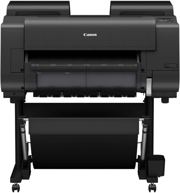 Spausdintuvas Braižytuvas Canon GP-2600S A1 24", 7 spalvos, spausdinimo raiška: 2400 x 1200 dpi, 18 432 purkštukai (MBK/C/M/Y/O: 1536 purkštukai x2, PBK/GY: 1536 purkštukai x1), pigmentiniai rašalai: 7 spalvos (matinė juoda, nuotraukų juoda, žydra, rausvai raudona, geltona, pilka, oranžinė), „Apple AirPrint“, spausdinimo kalbos: PDF