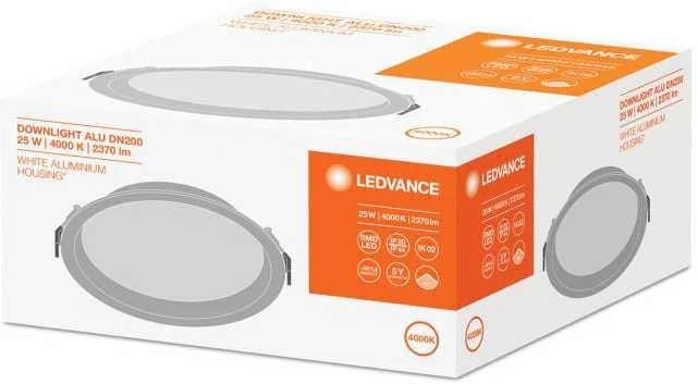 Ledvance Įleidžiamas šviestuvas ALU 200 25 W 4000 K IP44 WT