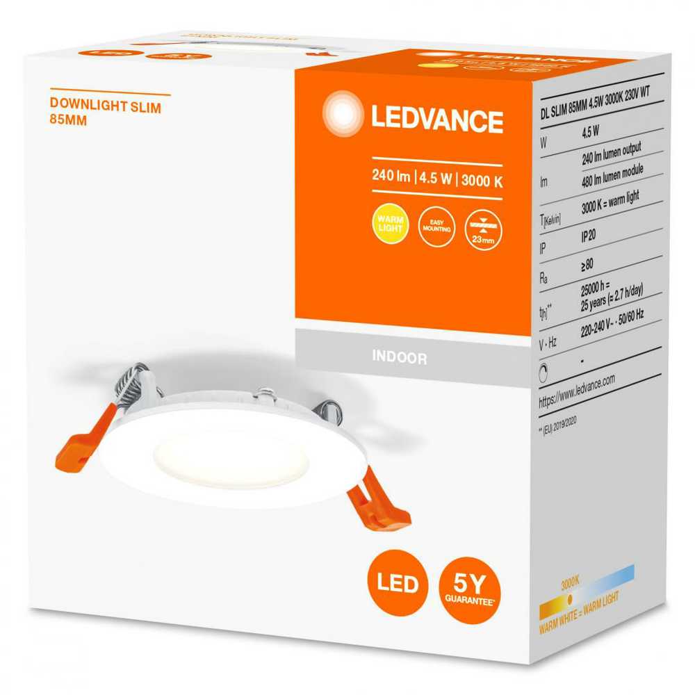Lt Led Ledvance 4,5W LED įleidžiamas šviestuvas, baltas, 3000K, žema kaina ...