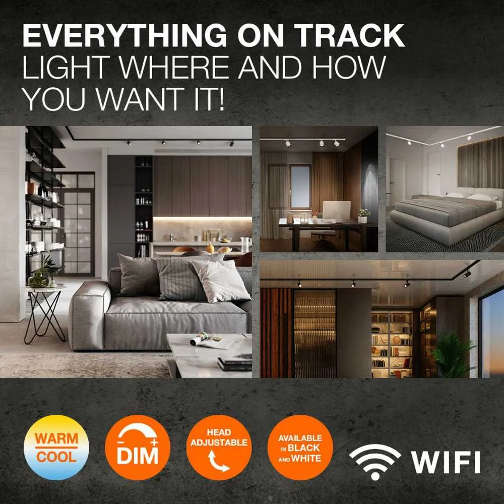 Ledvance Smart 6,5W šviestuvas į bėgelius SMART+, juodas, 3000-6500K, dimeriuojamas