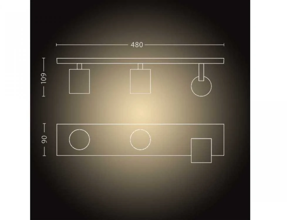 Philips Hue Runner baltas 3x5W 230V