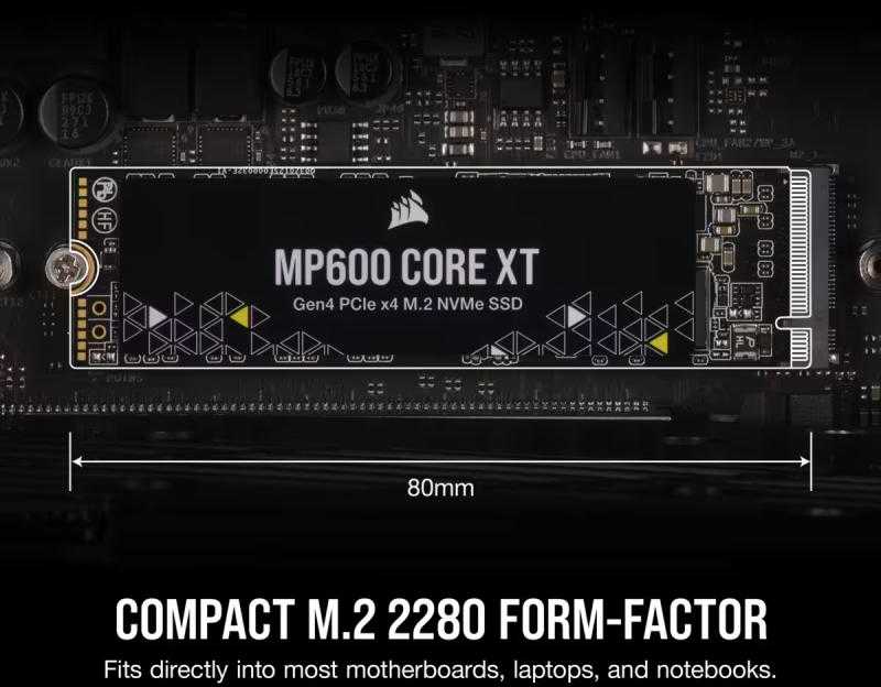 „Corsair MP600 CORE XT M.2 Gen4 PCIe x4 NVMe 4TB“ kietasis diskas