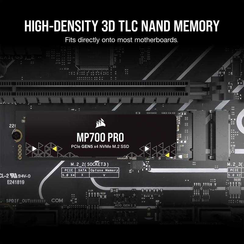 Corsair MP700 Pro NVMe SSD, PCIe 5.0 M.2 Typ 2280 – 1 TB