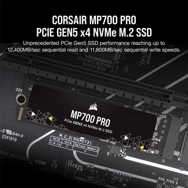 Corsair MP700 Pro NVMe SSD, PCIe 5.0 M.2 Typ 2280 – 1 TB