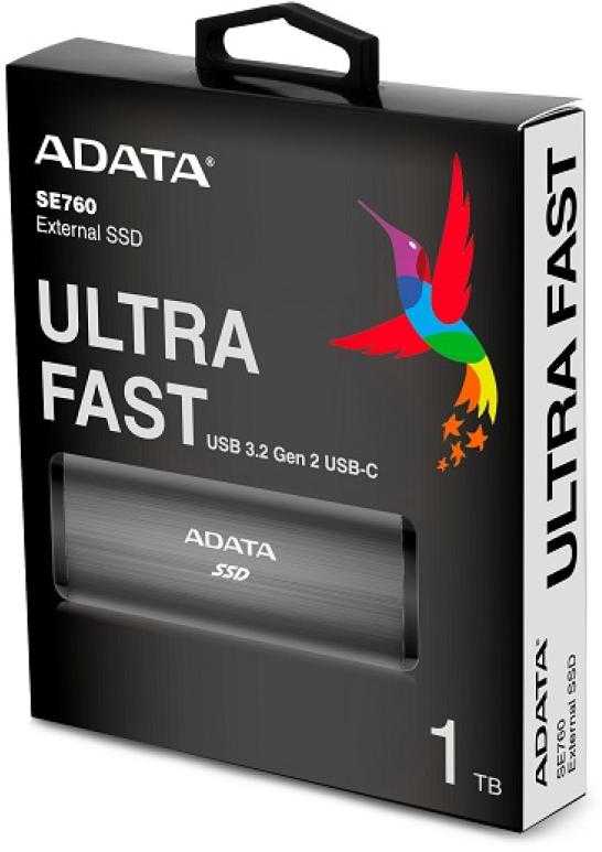 Išorinis kietasis diskas Adata SE760 ASE760-1TU32G2-CBK
