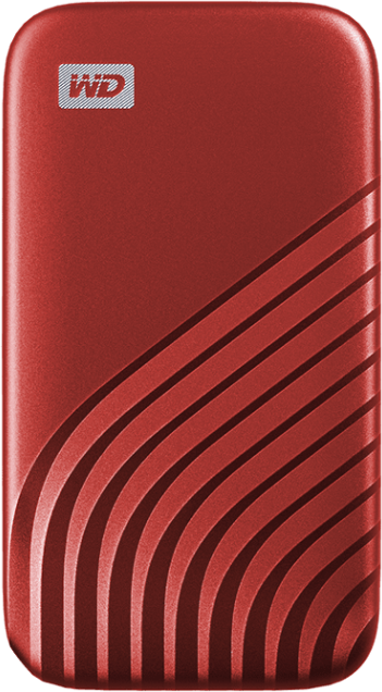 Kietasis diskas Western Digital MyPassport 1TB SSD, WDBAGF0010BRD-WESN, raudonas