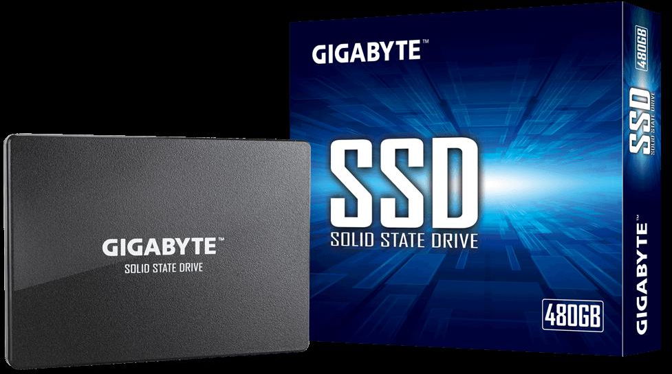Gigabyte GP-GSTFS31480GNTD 480 GB, SSD sąsaja SATA, Rašymo greitis 480 MB/s, Skaitymo greitis 550 MB/s