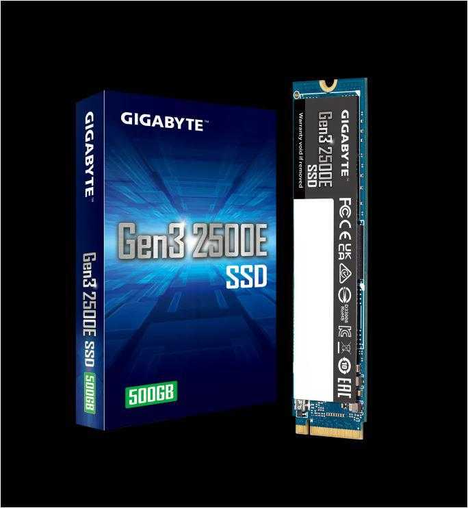 GIGABYTE Gen3 2500E M.2 2280 SSD 500GB PCIe 3.0x4 NVMe1.3