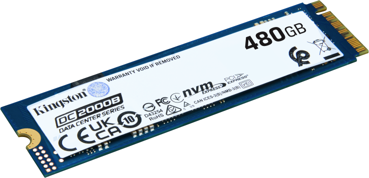 Kingston SSD | DC2000B | 480 GB | SSD form factor M.2 2280 | Solid-state drive sąsaja PCIe NVMe Gen 4.0 (x4) | Skaitymo greitis 7000 MB/s | Rašymo greitis 800 MB/s