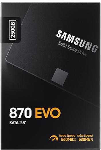 Kietasis vidinis diskas SSD SAMSUNG 870 EVO 250GB/SATA/ML/2,5/MZ-77E250B/EU