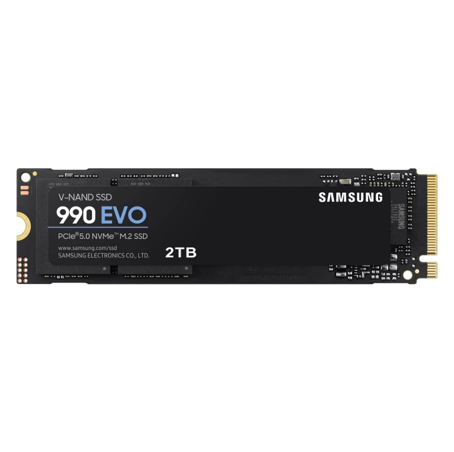 Kietasis diskas Samsung 990 EVO, 2000 GB, Rašymo greitis 4200 MB/s, Skaitymo greitis 5000 MB/s
