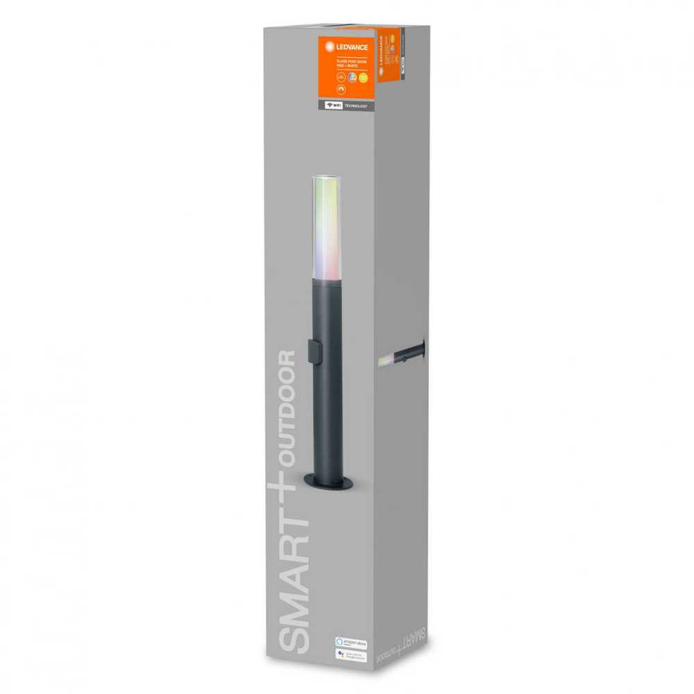 Ledvance Smart 7,5W LED pastatomas šviestuvas SMART+ WIFI FLARE, tamsiai pilkas, 3000K, reguliuojamos RGB spalvos, 80cm