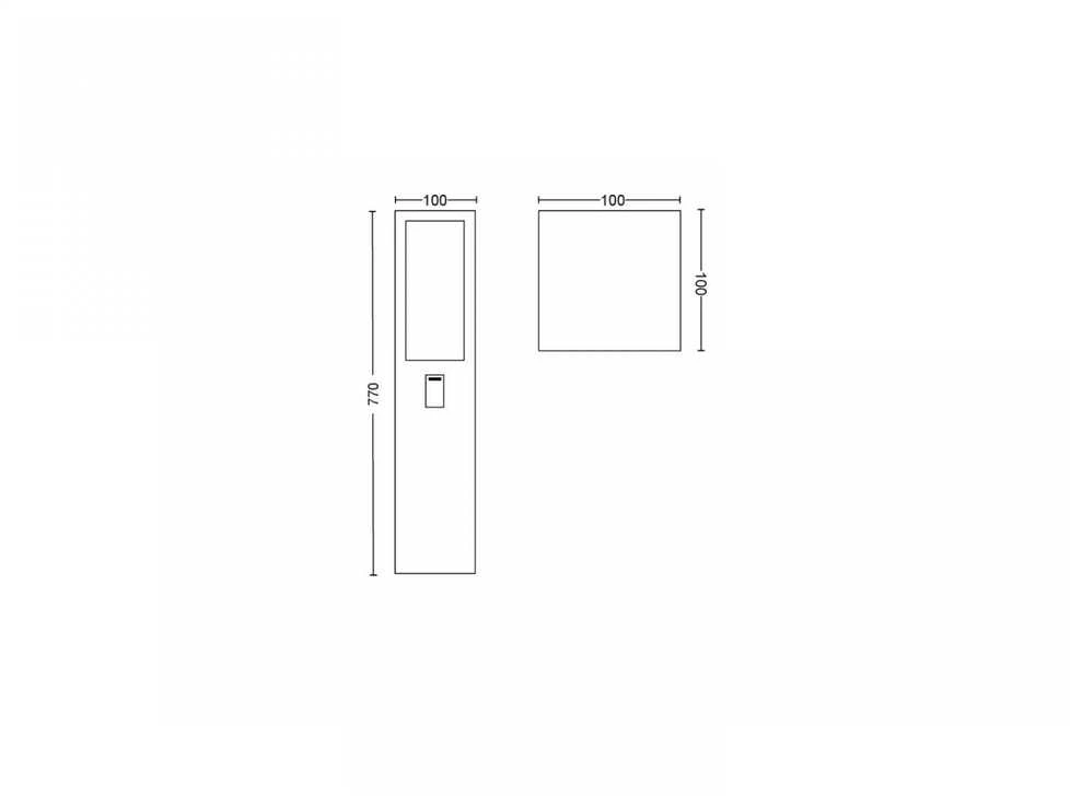 Philips Hue Impress stulpinis lauko šviestuvas (Baltas ir spalvotas)